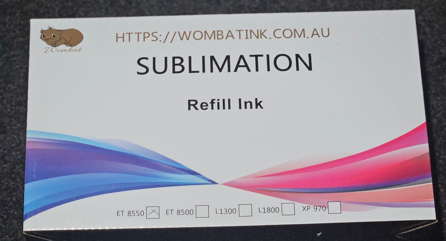 ET 8550 / 8000  sublimation black Ink, Colours: ET 8550 6 INKS