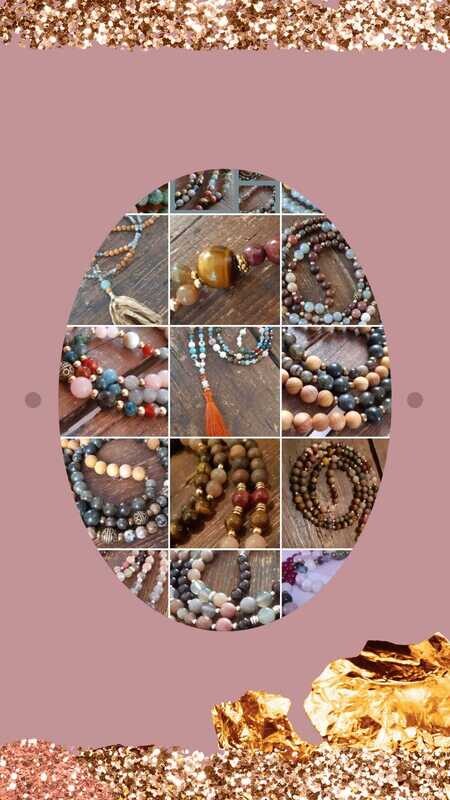 DEINE SEELENMALA, deine Begleiterin bestehend aus Heilsteinen und Naturperlen, hellsichtig gechannelt für dich.