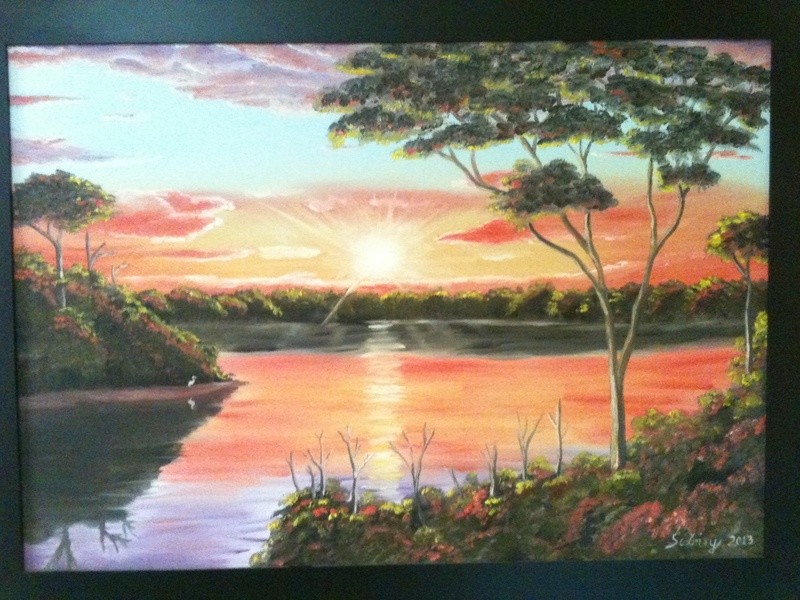 Quadro do pôr do sol