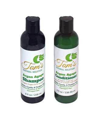 Argan Agape Shampoo &amp; Conditioner Set 8oz.