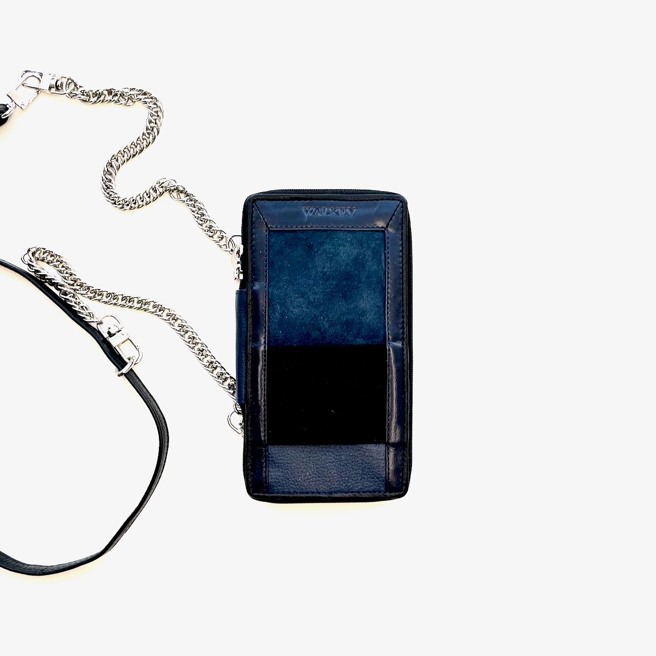 Phone Necklace and Case - navyblue suede, Farbe: navy blue suede