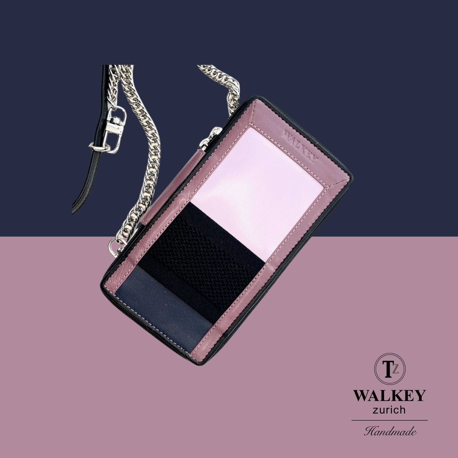 Phonecase with chain - Malva-Rose, Farbe: malva rose
