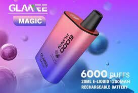 Glamee Magic 20ML 6000 Puffs 1200mAh Prefilled Nicotine Salt Rechargeable Disposable Device With Mesh Coil Technology