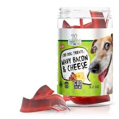 MediPets CBD Dog Treats - Wavy Bacon & Cheese Bites - 100mg