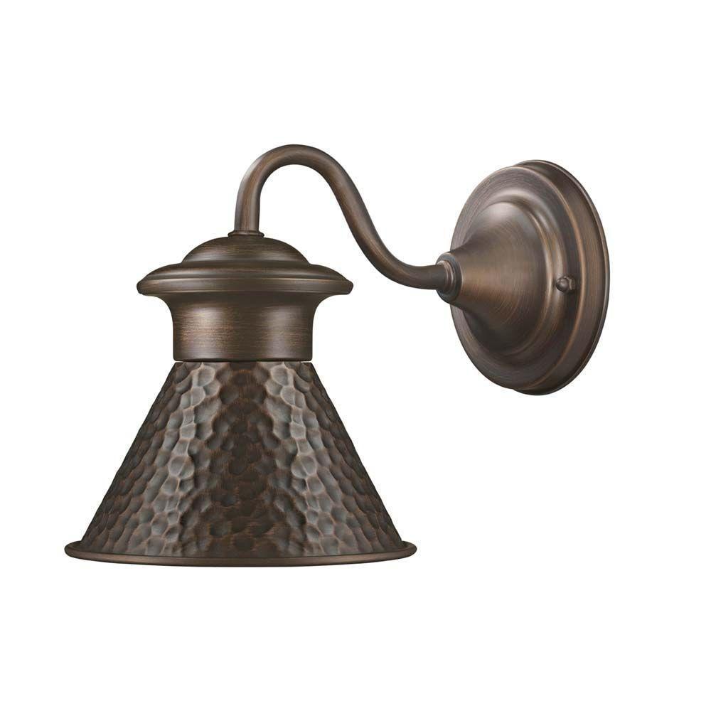 Hampton Bay Essen Antique Copper Outdoor Wall Lantern Find Dark Sky