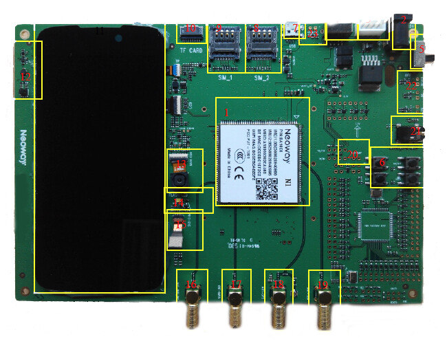 LTE Cat 4 GNSS module NeoWay N1‍ eval kit