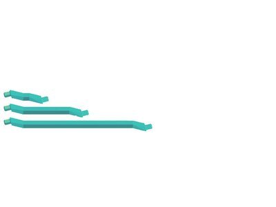 Zometool Streben/Struts &#39;Half-Green&#39; Booster Pack