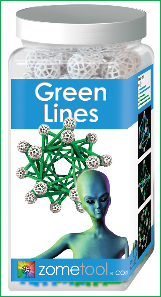 Green Lines make Zometool more versatile and complex