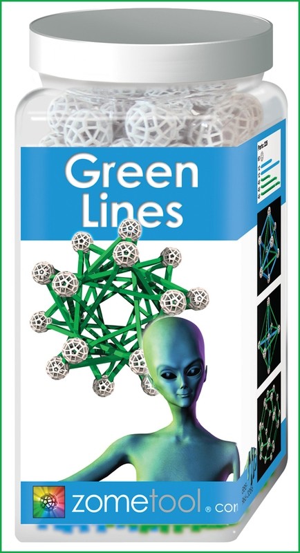 Green Lines make Zometool more versatile and complex