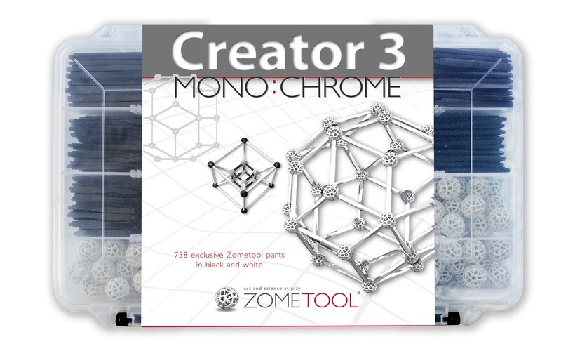 Creator 3 Monochrome mit schwarezn Streben und weißen Kugeln