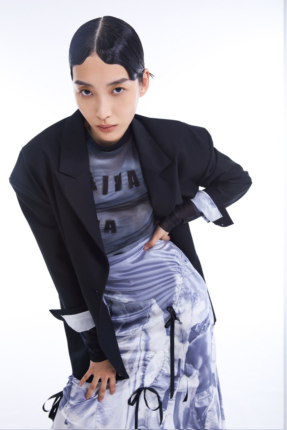 The Mirror - Oversize Padded Black Blazer