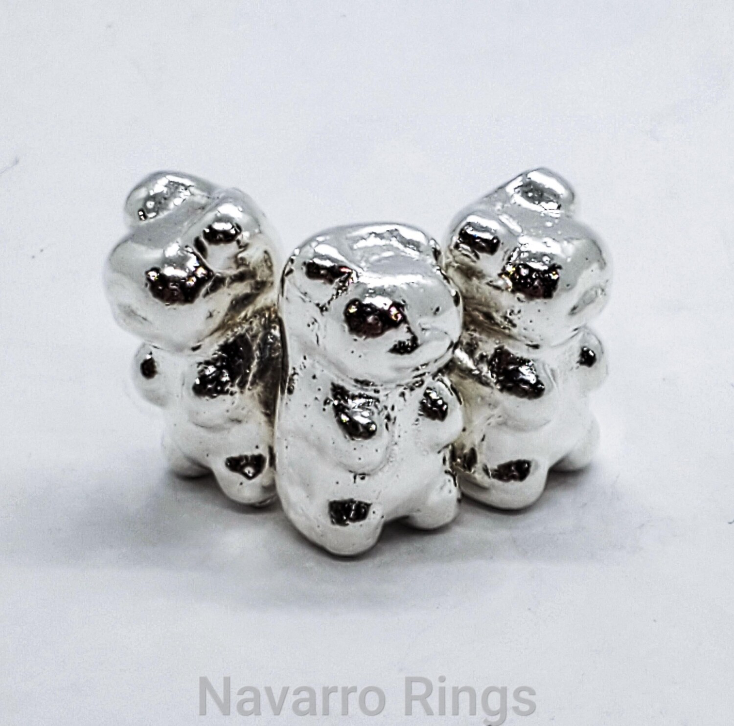 Solid silver gummy bear