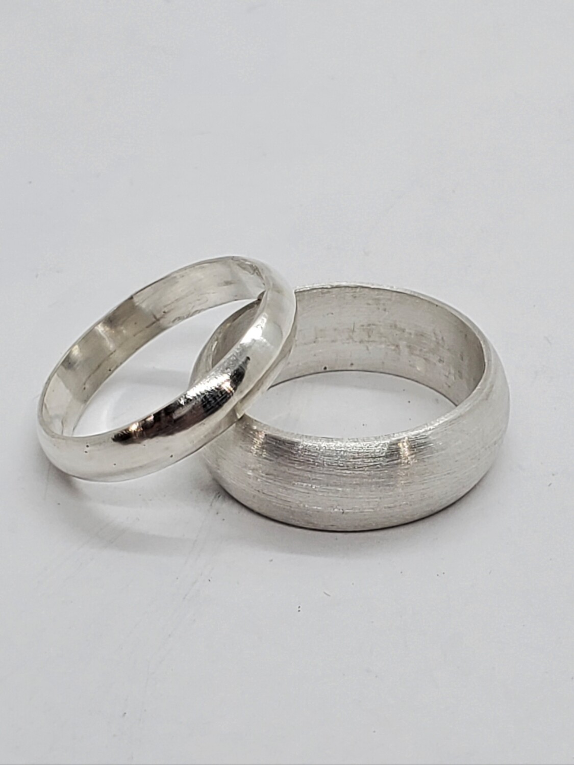Plain silver bands