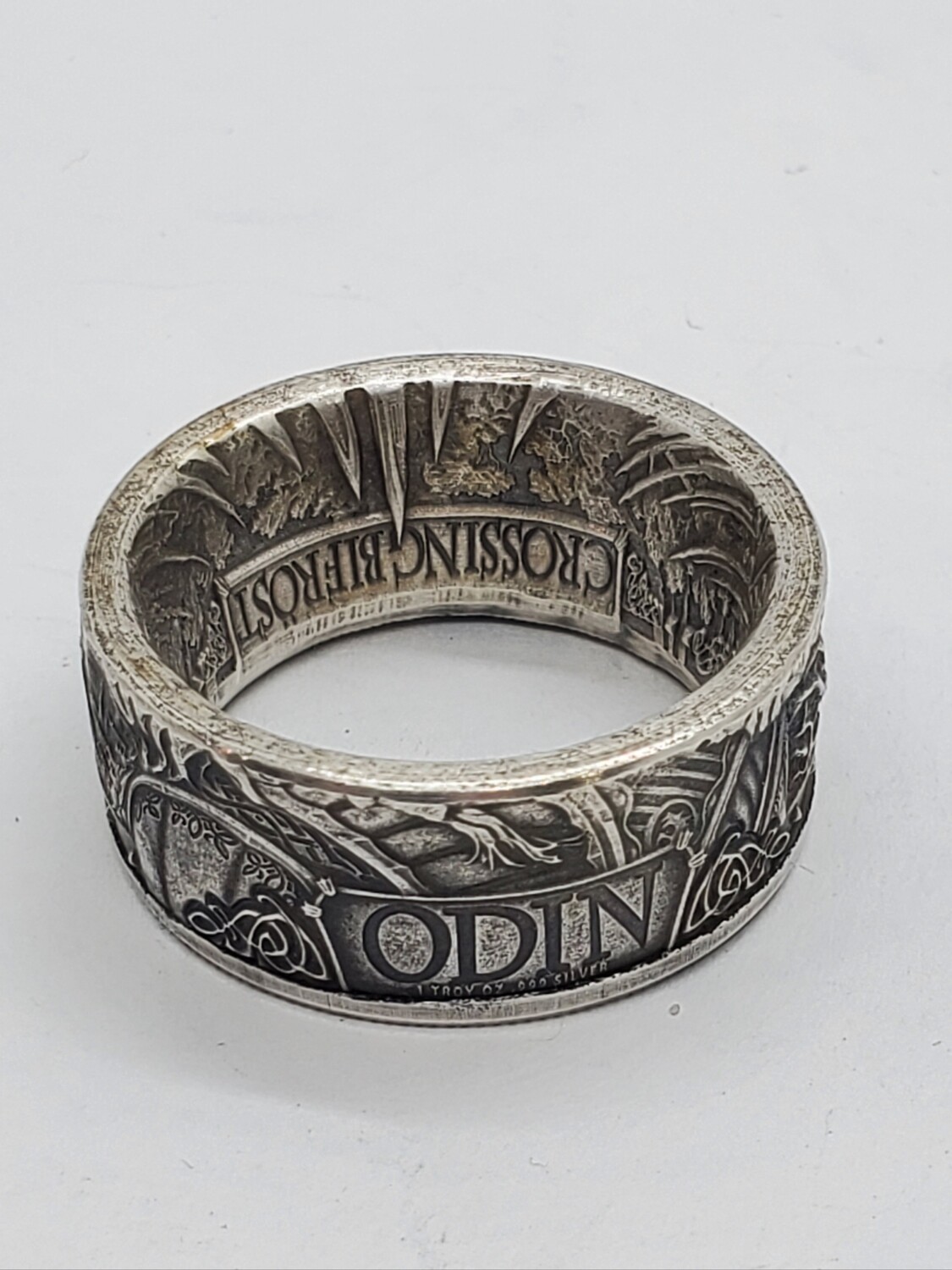 Odin/Yggdrasil silver ring