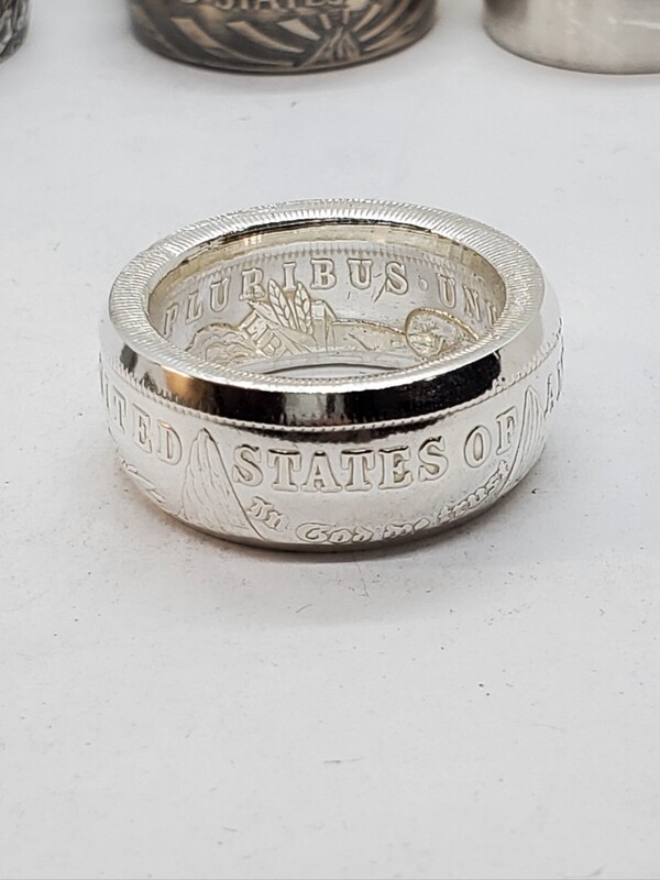 Morgan Silver Dollar Coin Ring (Choose your year)