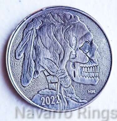 2022 Silver Buffalo skull coin