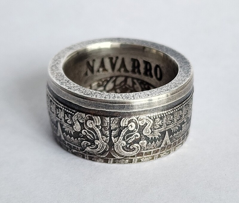 Aztec Calender ring, Navarro Rings exclusive 