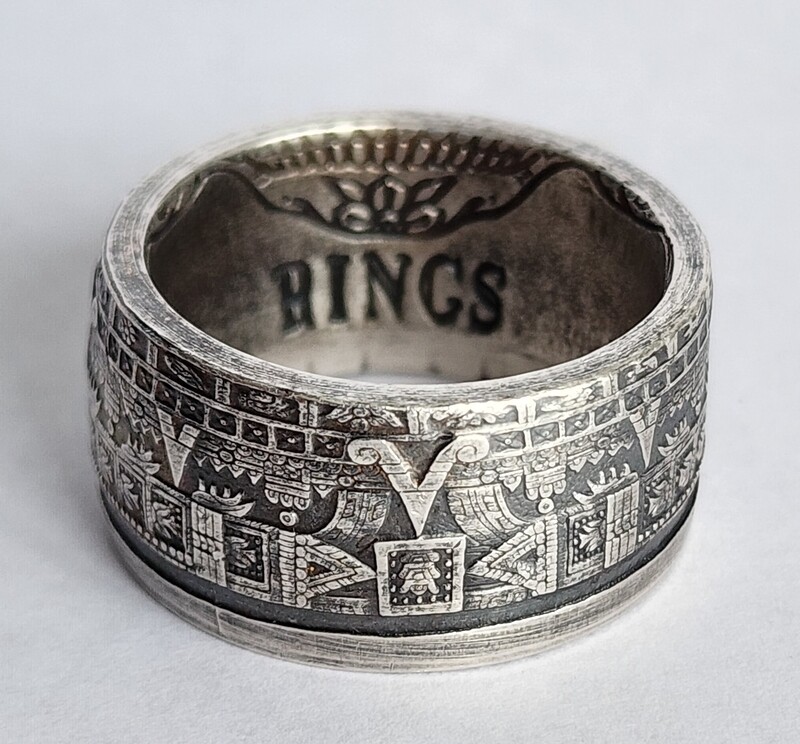 Aztec Calender ring, Navarro Rings exclusive 