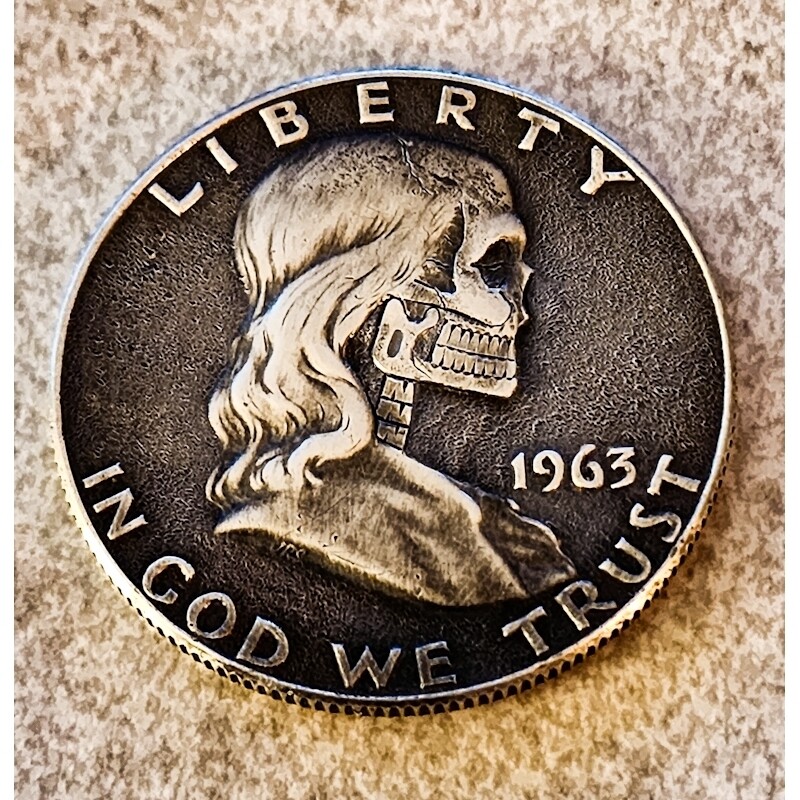 Ben Franklin Skull Coin