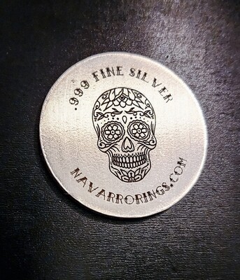 Silver EDC Momento Mori Coin