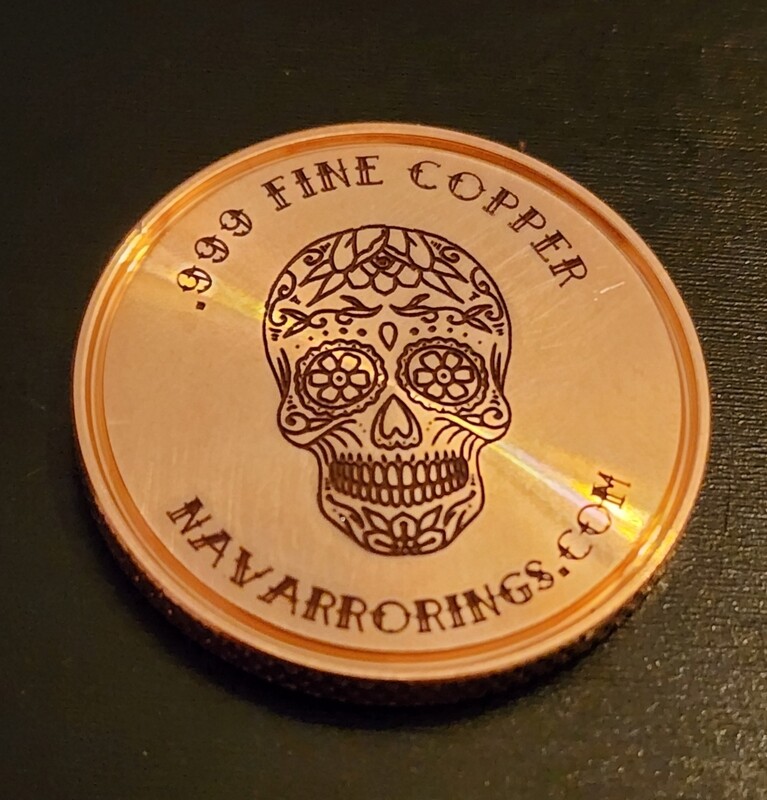 Copper Momento Mori EDC Coin