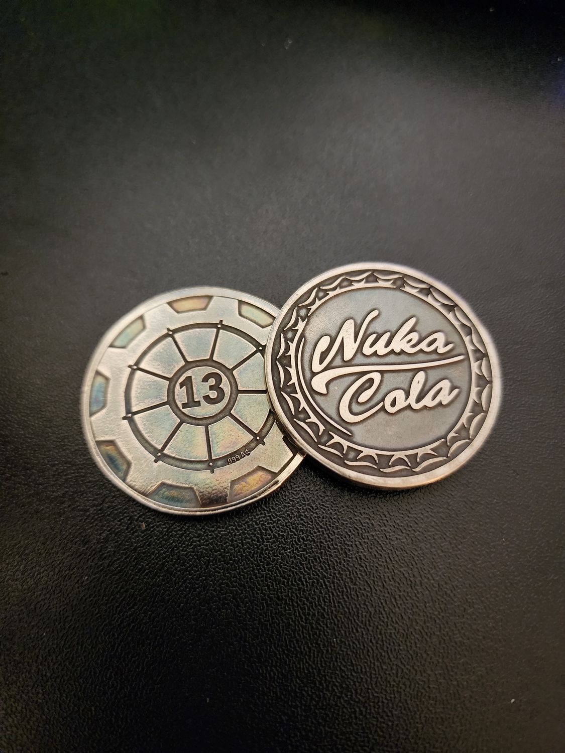 Silver Vault door EDC coin