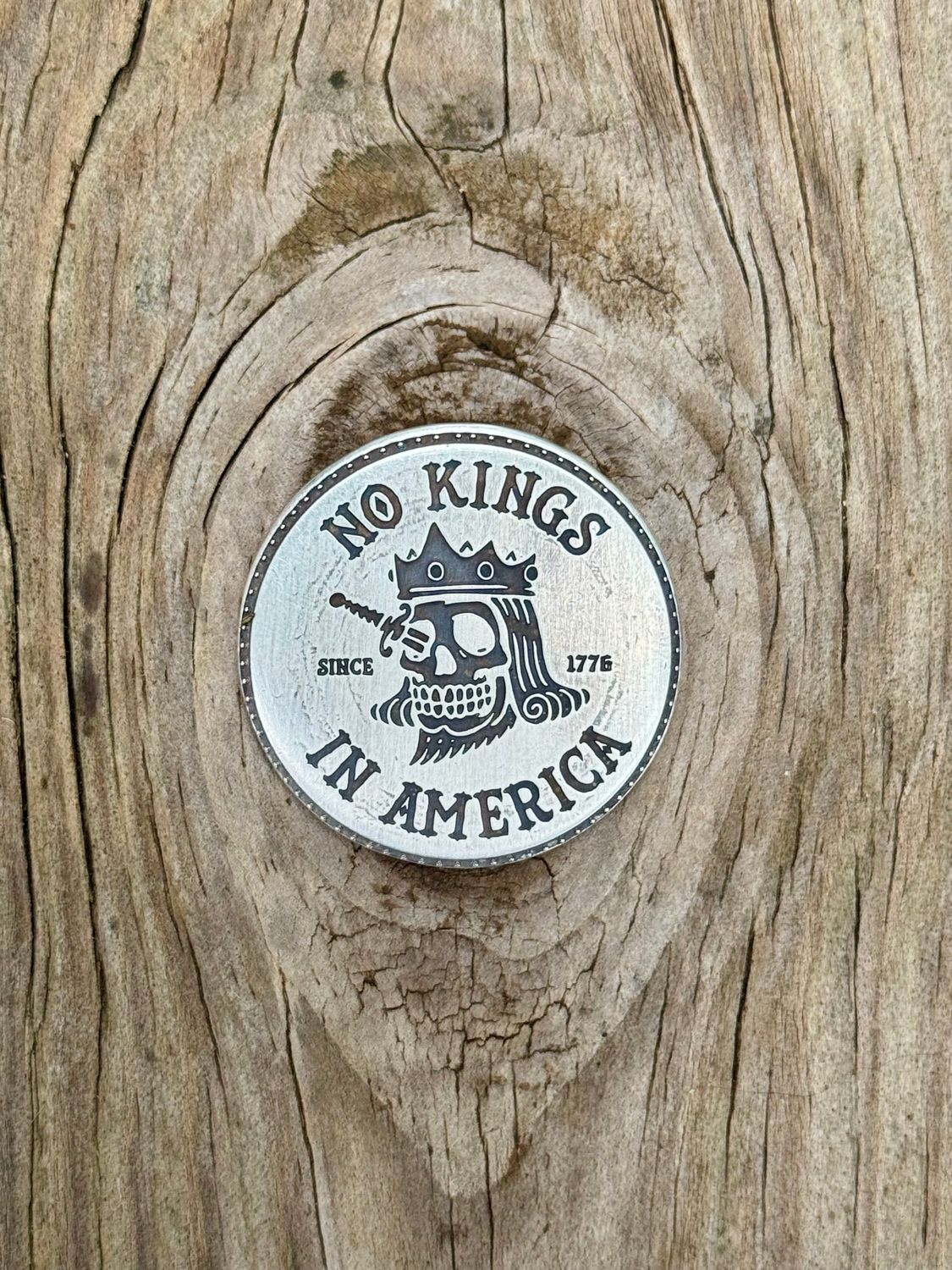 No Kings In America 999 silver token
