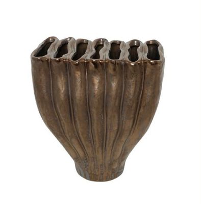 Keramikinė ruda vaza „Antikinė Banga“  L