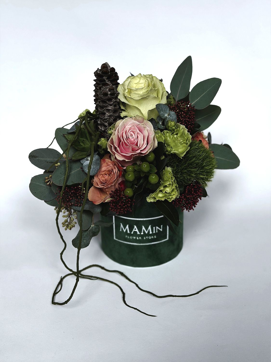 Gėlių dėžutė "Green &amp; Peach" S