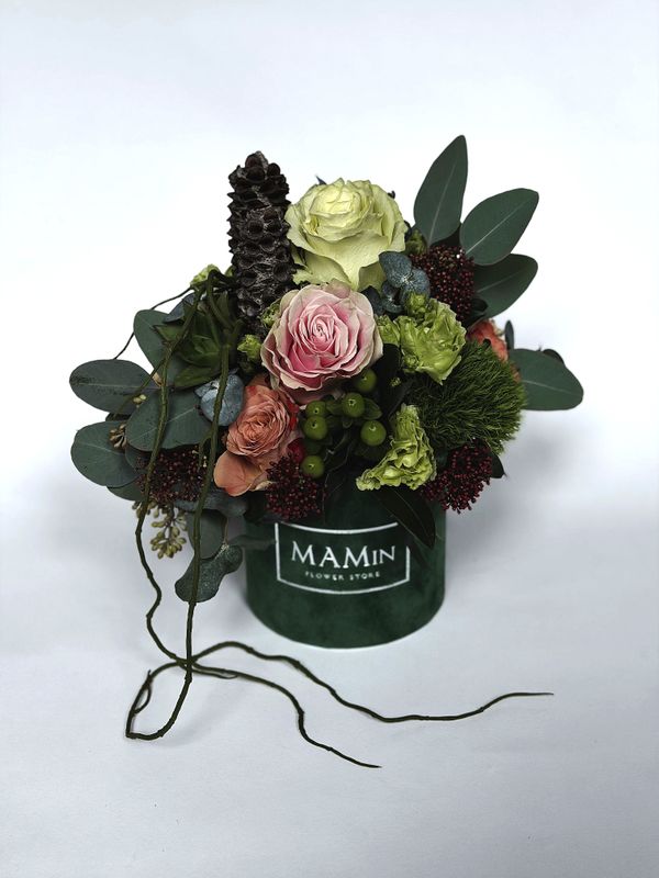 Gėlių dėžutė "Green &amp; Peach" S