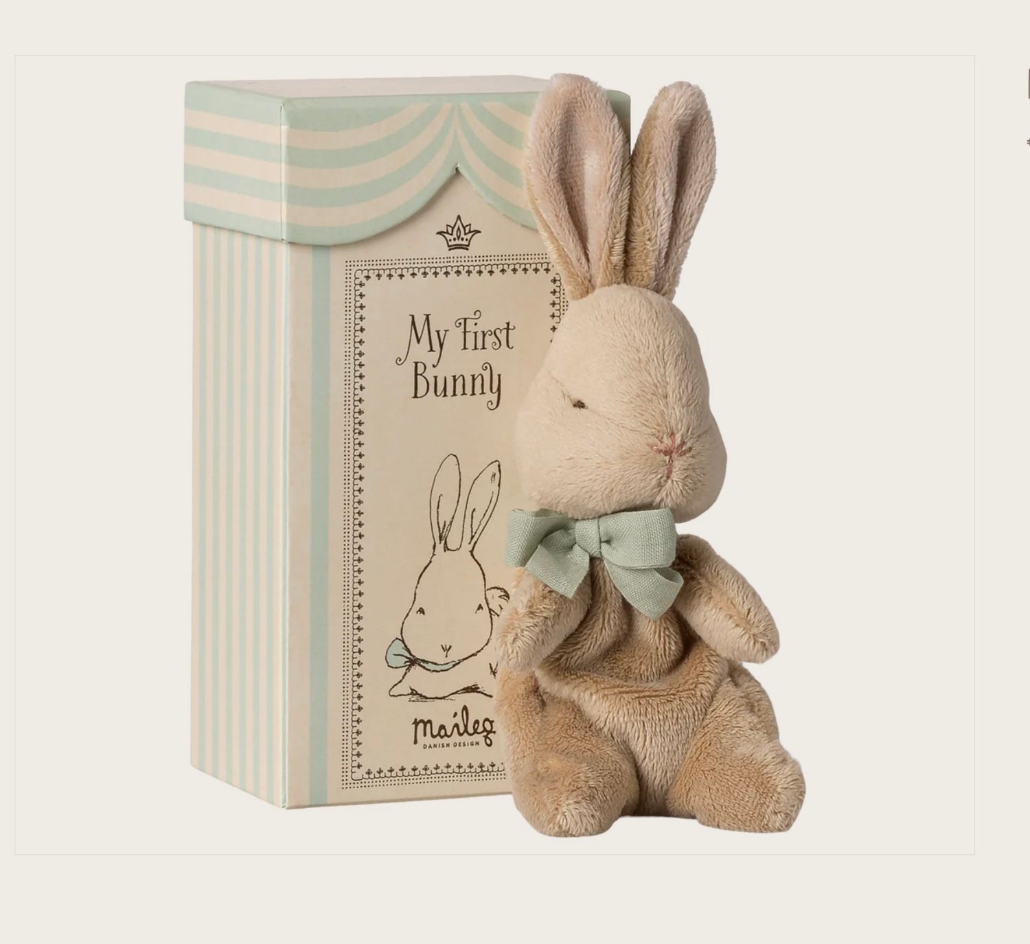 Triušis "My First Bunny" dėžutėje (mėtinis)