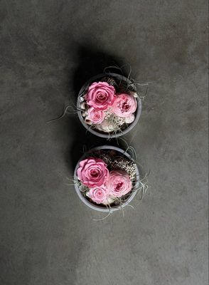 Stabilizuotos gėlės žemoje vazoje S | Pink Stabilizuotos gėlės žemoje vazoje S | Pink