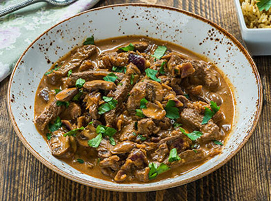 Slow Cooked Beef Stroganoff (gf)