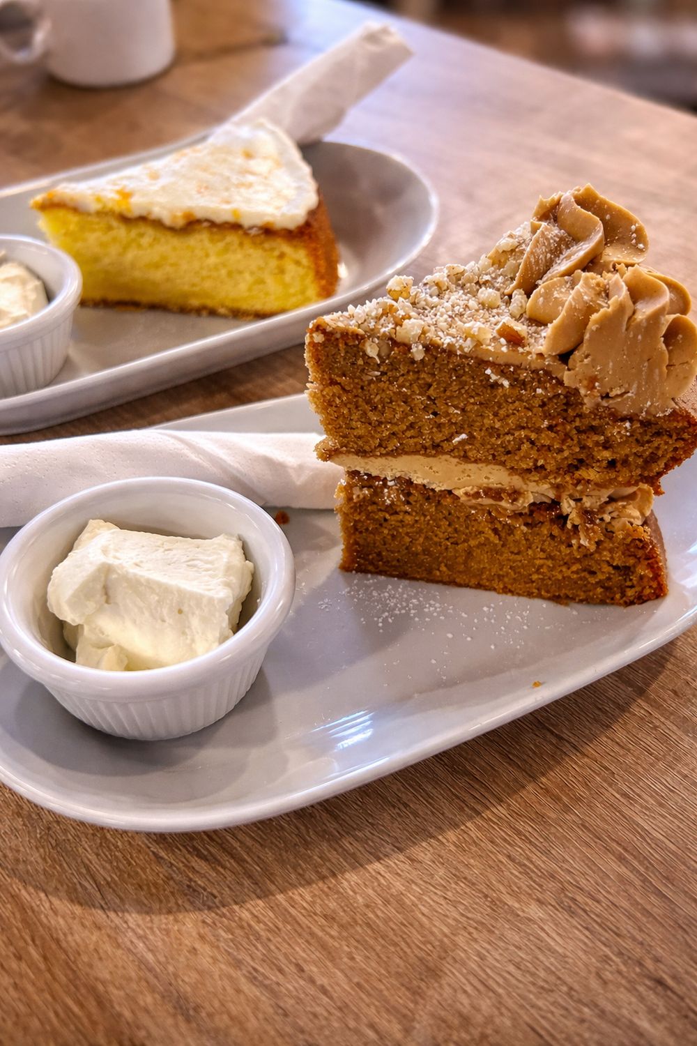 Coffee &amp; Walnut Cake Slice