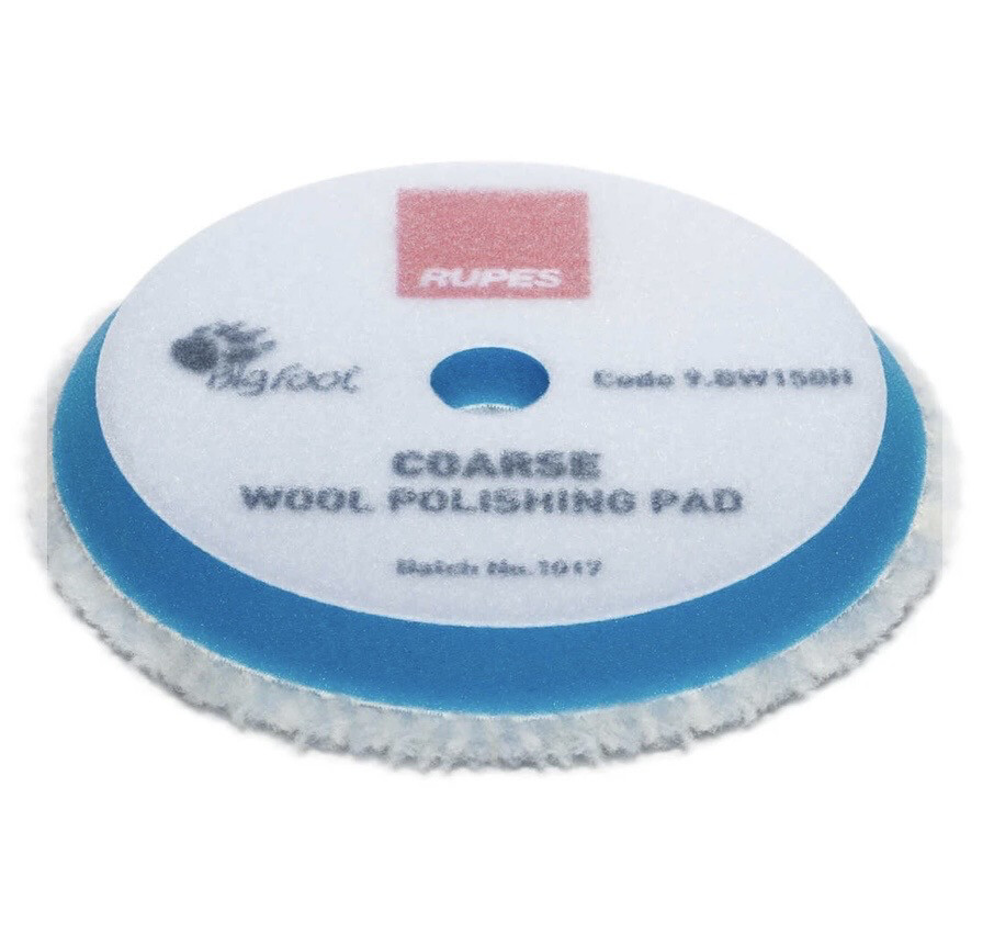 RUPES BLUE WOOL COARSE POLISHING PAD 6”