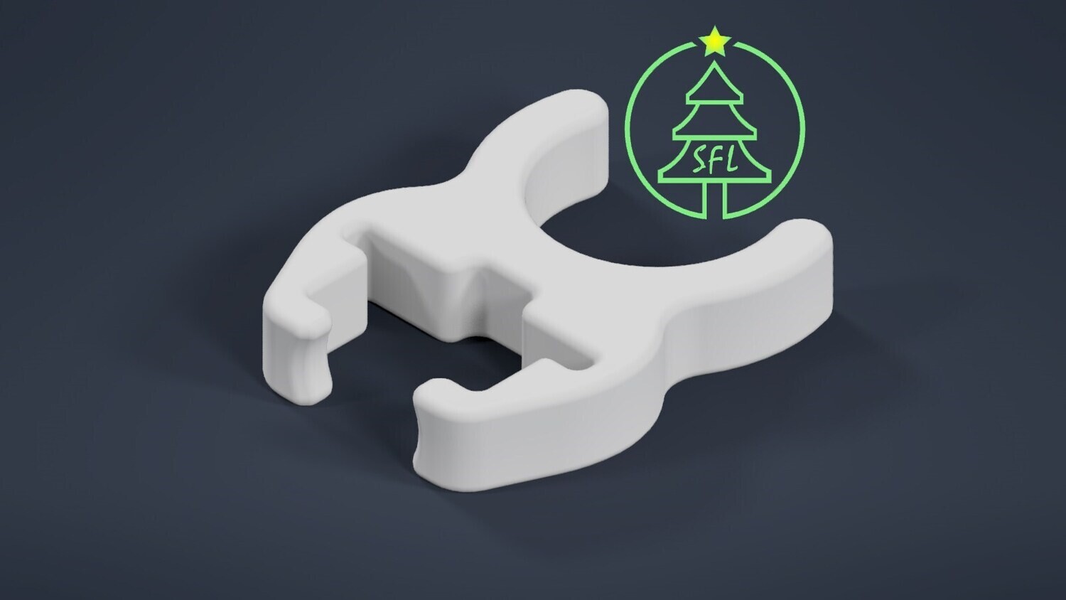STL File - 20mm PVC Square Pixel Pipe Clip