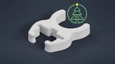 STL File - 1&quot; PVC Square Pixel Pipe Clip