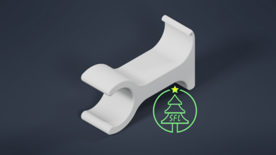 STL File - 1/2&quot; PVC Pipe (Open) to Vinyl Siding Bracket