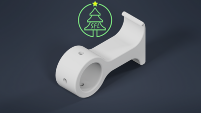 STL File - 1/2&quot; PVC Pipe (Closed) to Vinyl Siding Bracket