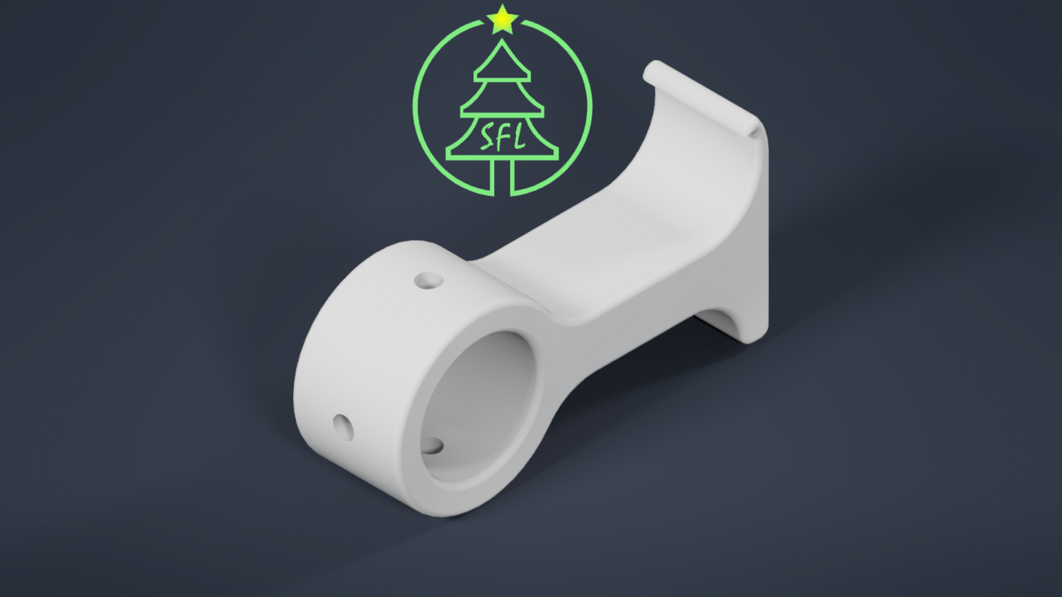 STL File - 3/4&quot; PVC Pipe (Closed) to Vinyl Siding Bracket