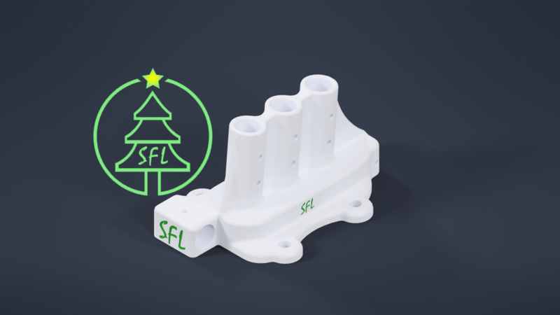 STL File - 3/4&quot; PEX Triple SFL Ultimate Arch Base