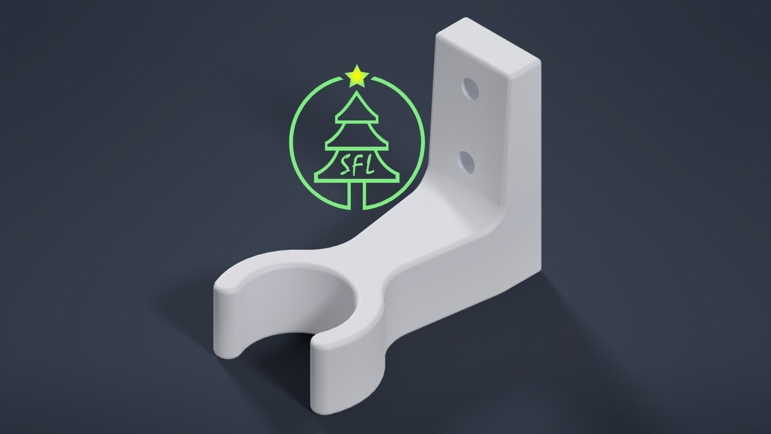 Standard Wall Side Mount Clip, Wire Channel Option: Without Wire Channel