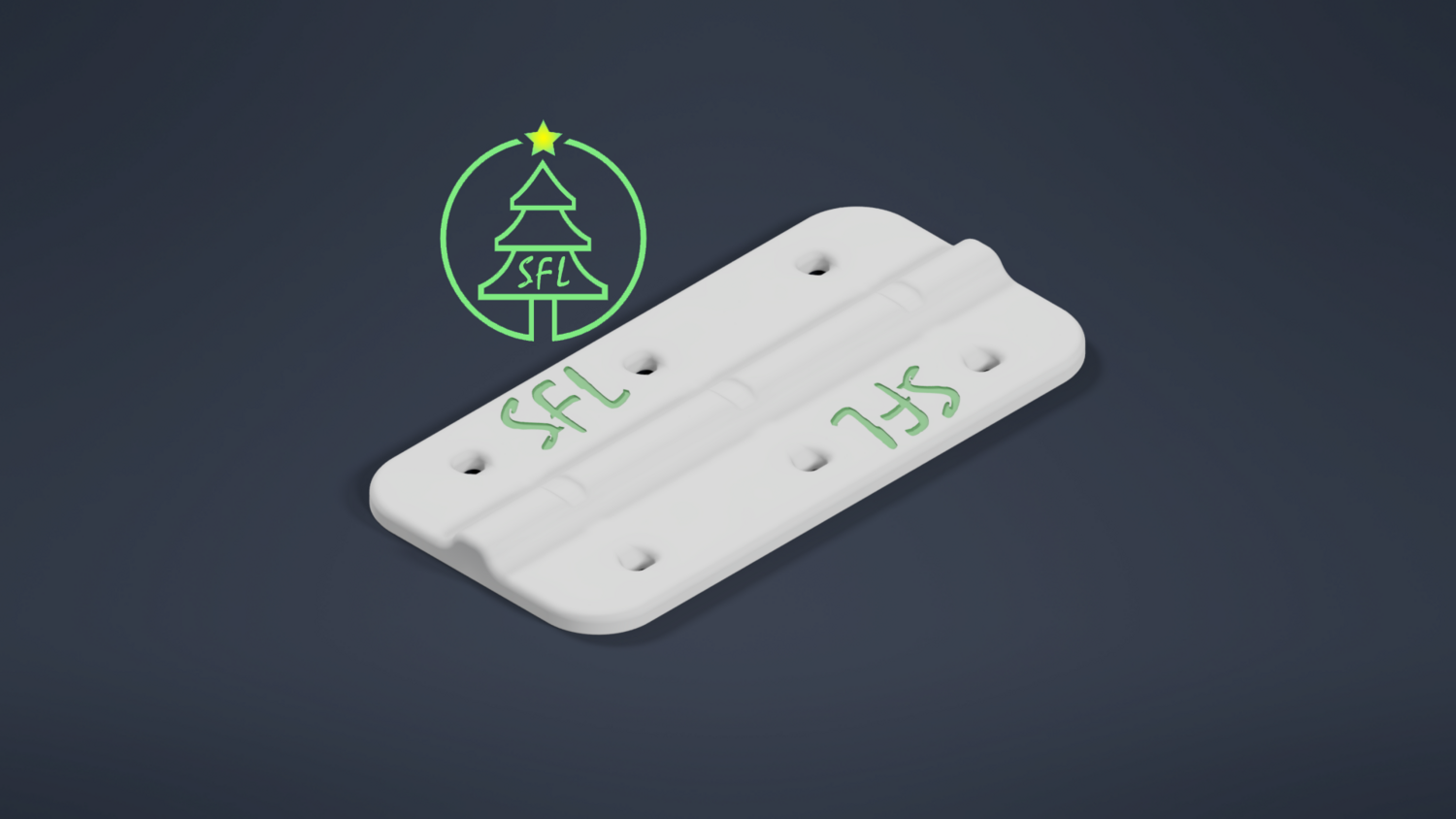 STL File - Triple Zip Tie Coro Backer Plate