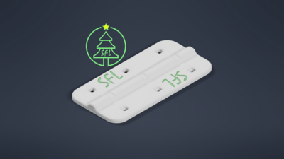 STL File - Triple Zip Tie Coro Backer Plate