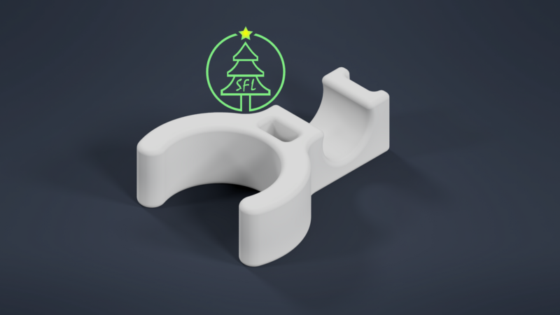 Perpendicular Pixel Pipe Clip