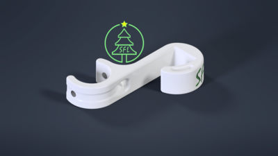 STL File - 1/2&quot; PVC Standard Gutter Clip