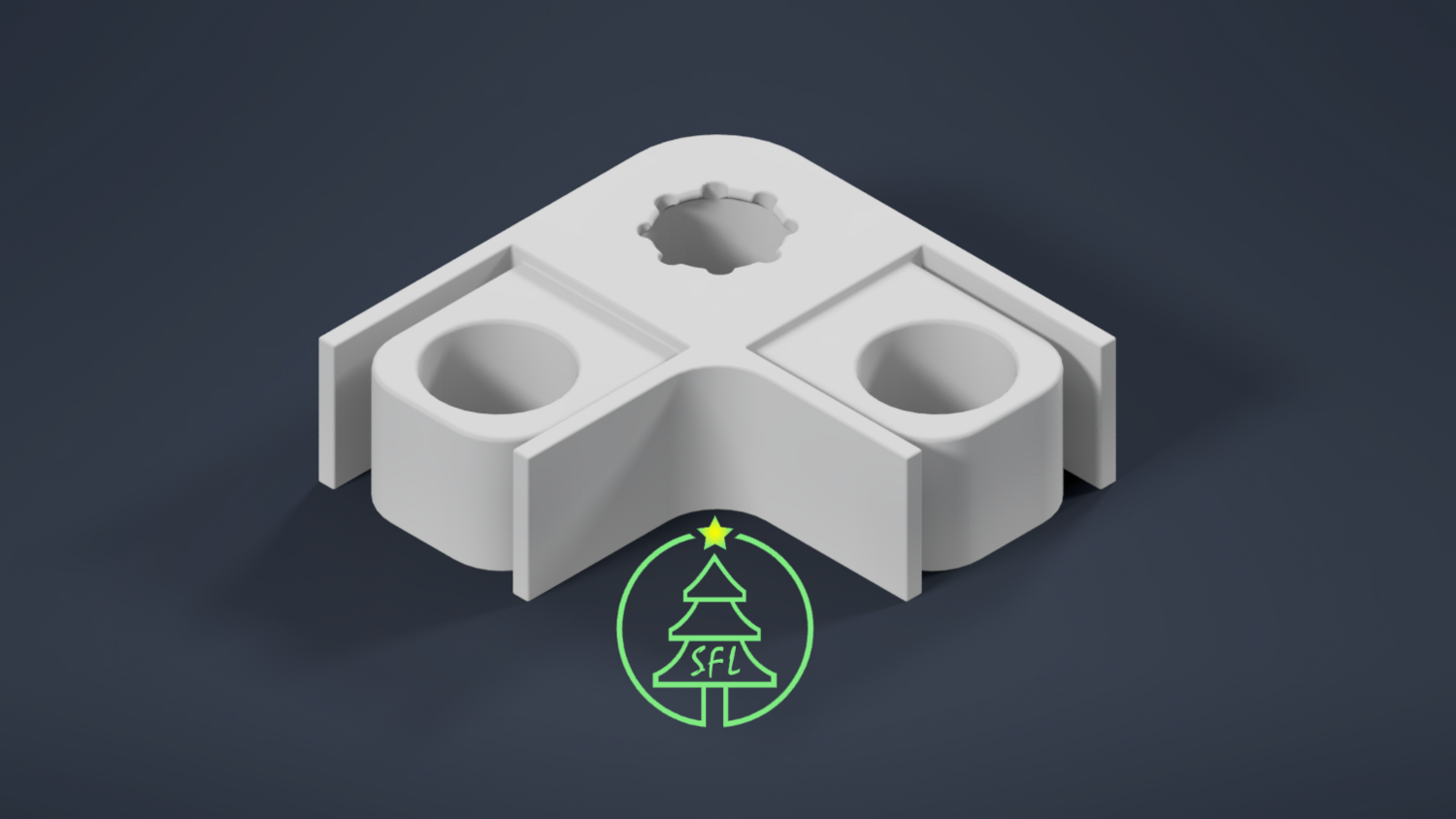 STL File - 1&quot; Spacing Pixel Mounting Trim Corner Joiner