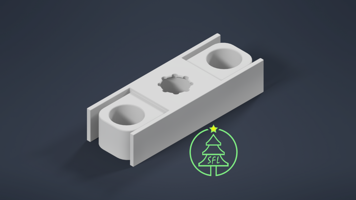 STL File - 1&quot; Spacing Pixel Mounting Trim Middle Joiner