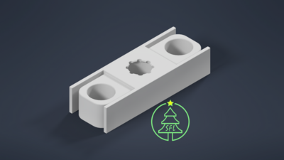 STL File - 1&quot; Spacing Pixel Mounting Trim Middle Joiner