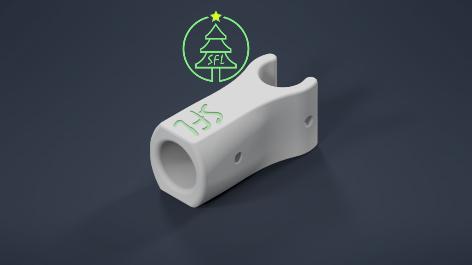 Perpendicular Pipe Mount, Style Selection: 1/2&quot; EMT Inserted to 1/2&quot; EMT Open